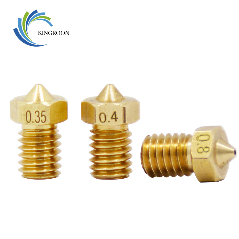 3D Printer Nozzle Brass - 5ชิ้น/ล็อตV5 V6หัวฉีด0.2 0.25 0.3มม.0.35 0.4มม.0.5 0.6