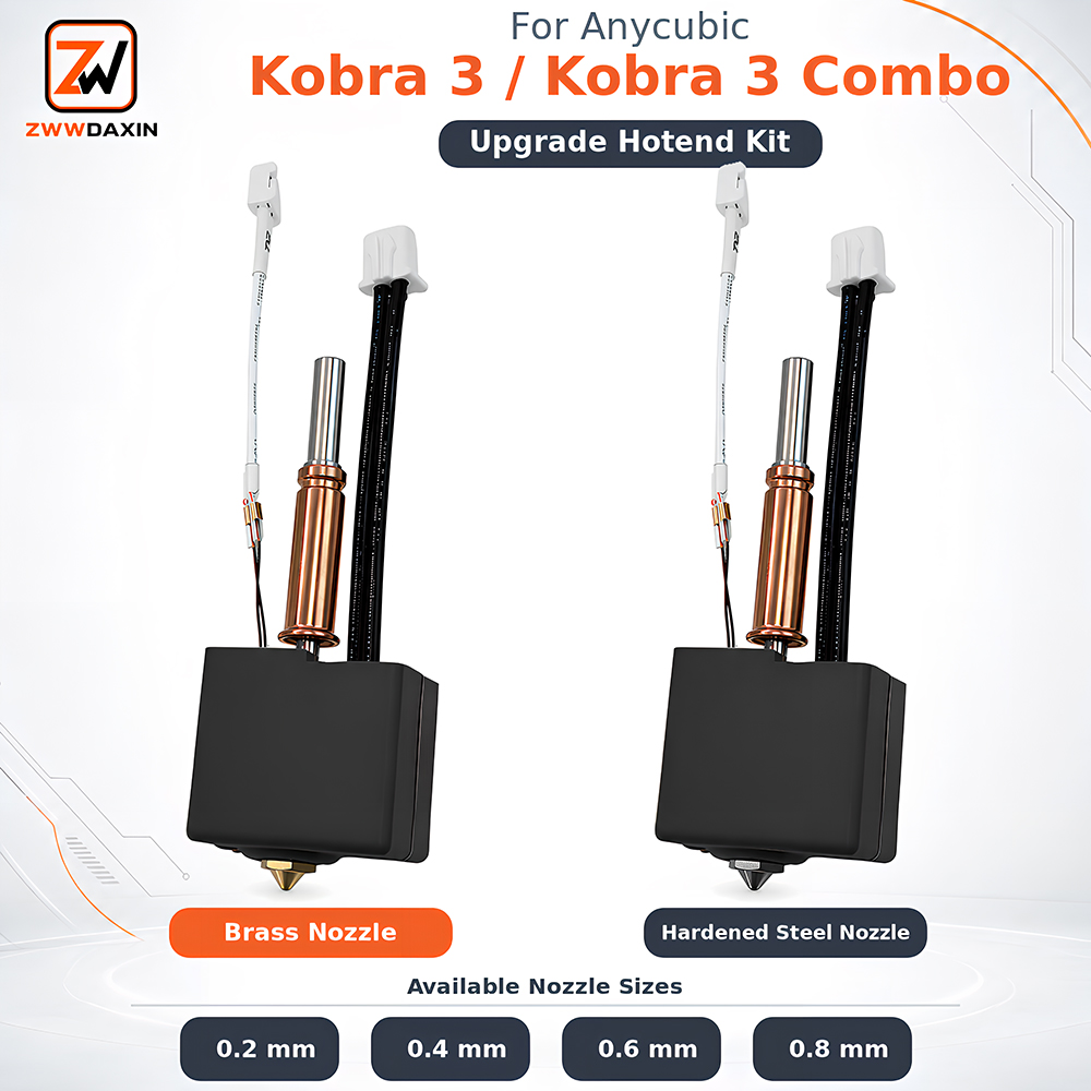 3D Printer Nozzle Brass - ชุดอัพเกรดสำหรับ Anycubic Kobra 3 Hotend Kobra