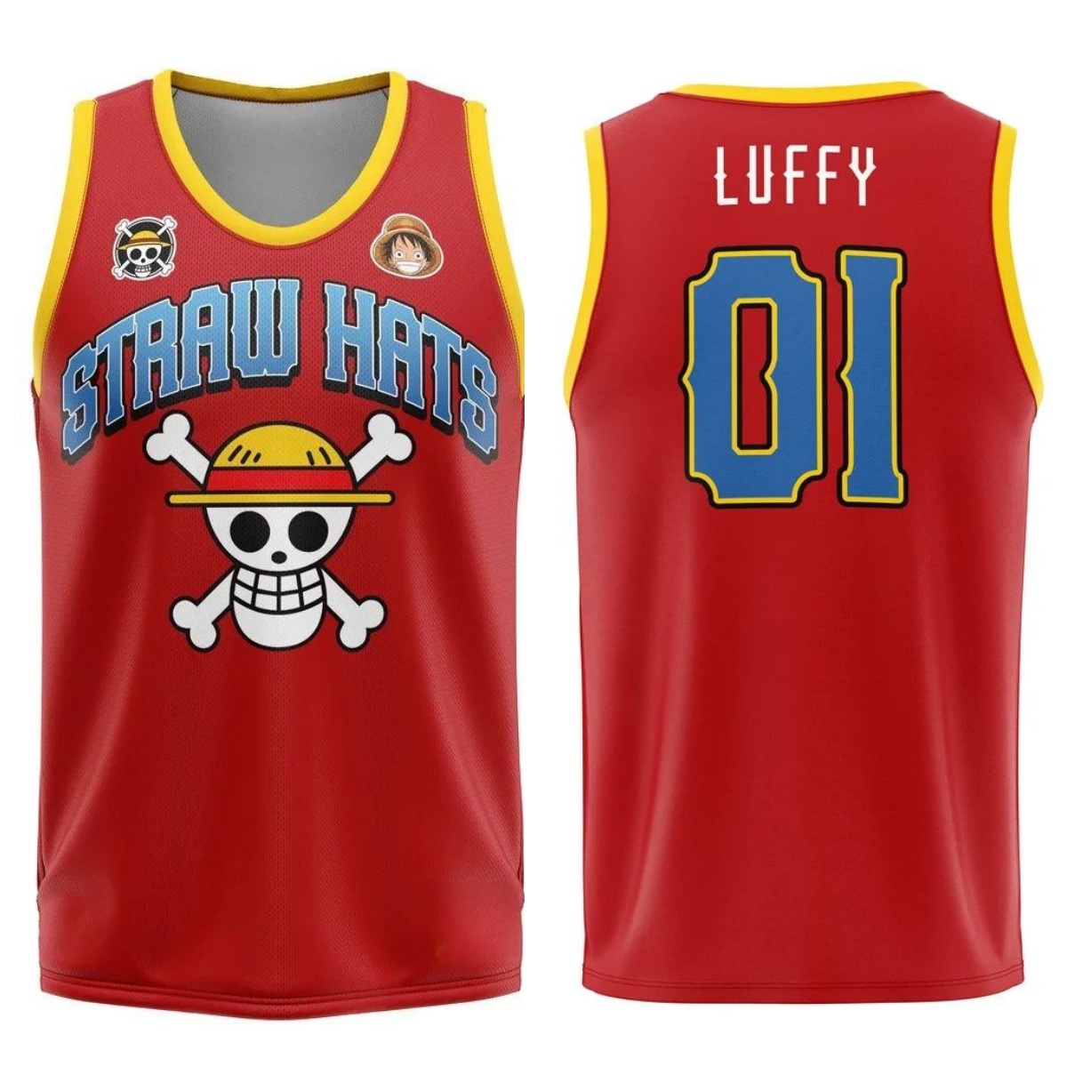 3D Printing One Piece - เสื้อกั๊กคอสเพลย์ลูฟี่สไตล์เรโทร ซัมเมอร์ 2026 สำหรับผู้ชาย ไซส์ใหญ่ พิมพ์ลาย