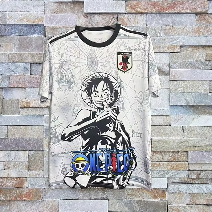3D Printing One Piece - เสื้อยืดคอสเพลย์ลูฟี่วันพีซลายเรโทรฤดูร้อนปี 2026 เสื้อยืดโอเวอร์ไซส์พิมพ์ลาย 3 มิติ แขนสั้นสำหรับผู้ชาย