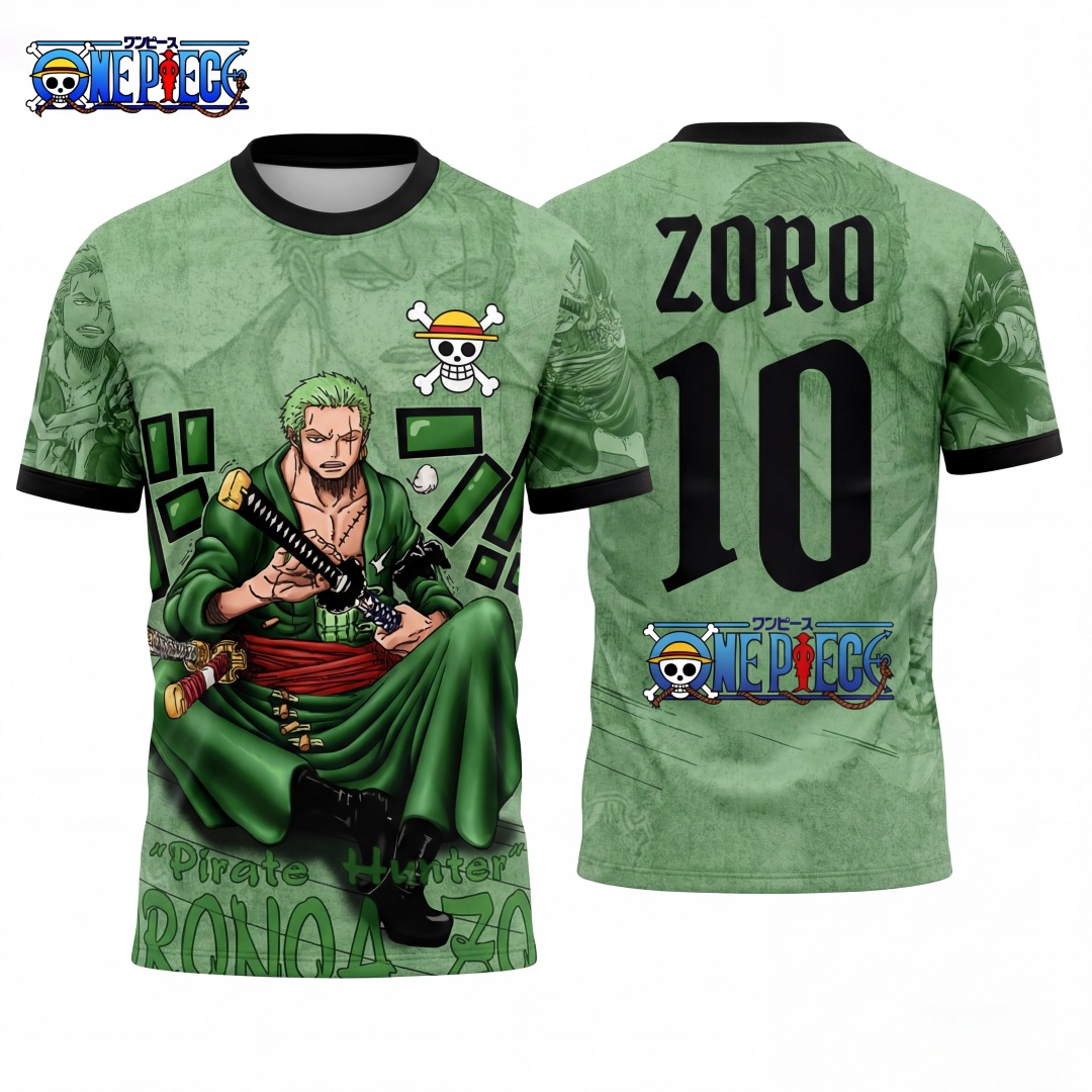 3D Printing One Piece - เสื้อยืดพิมพ์ลาย 3 มิติ ระบายอากาศ แห้งเร็ว รุ่นซัมเมอร์วันพีซ