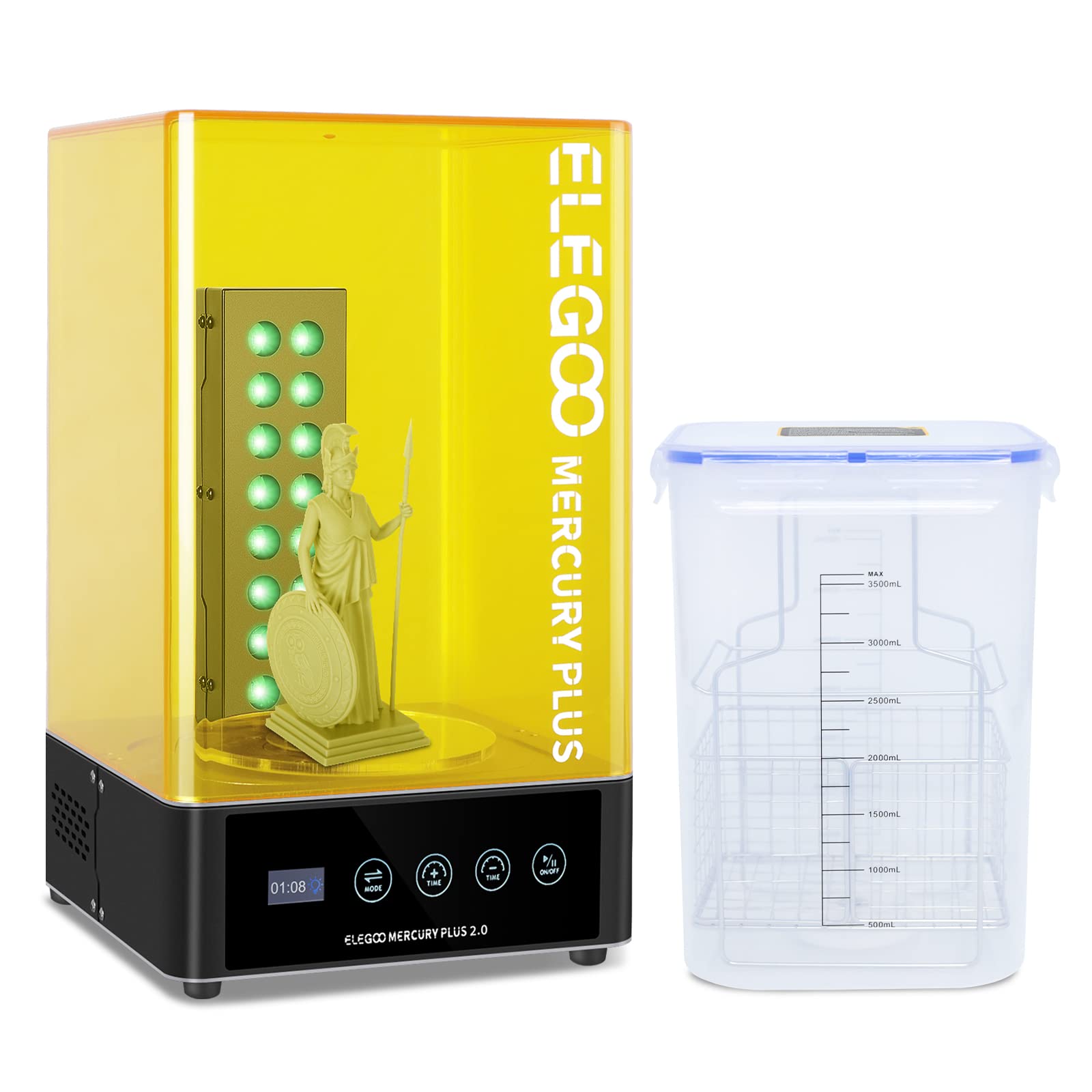 Resin Curing Station - เครื่องล้างและอบแห้ง ELEGOO Plus 2.0 สำหรับเรซิ่น ใช้กับเครื่องพิมพ์