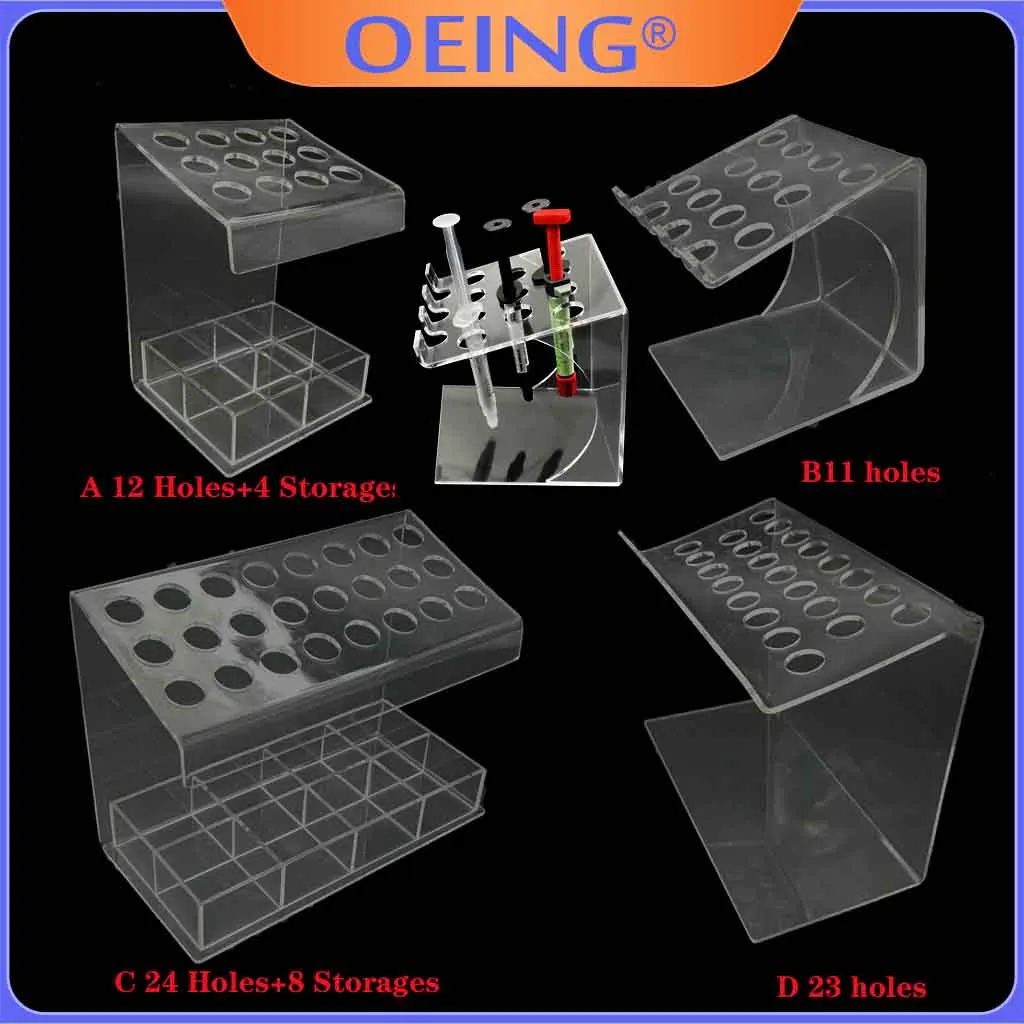 Resin Curing Station - ทันตกรรมเรซินคอมโพสิตผู้ถือเข็มฉีดยาอะคริลิคOrganizer Applicator Dispenserกล่องเก็บโปร่งใสคลินิกทันตแพทย์อุปกรณ์