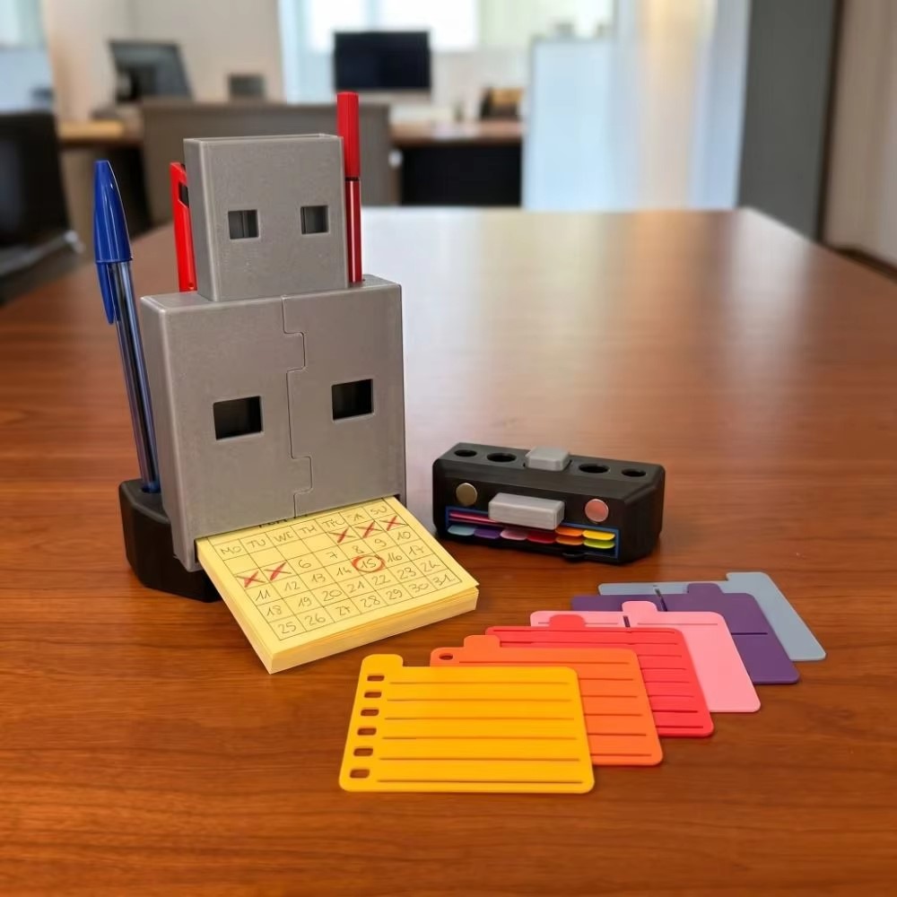 3D Printing Template - ที่วางโน้ตแบบ USB สำหรับการพิมพ์ 3 มิติ พร้อมแม่แบบวาดภาพ