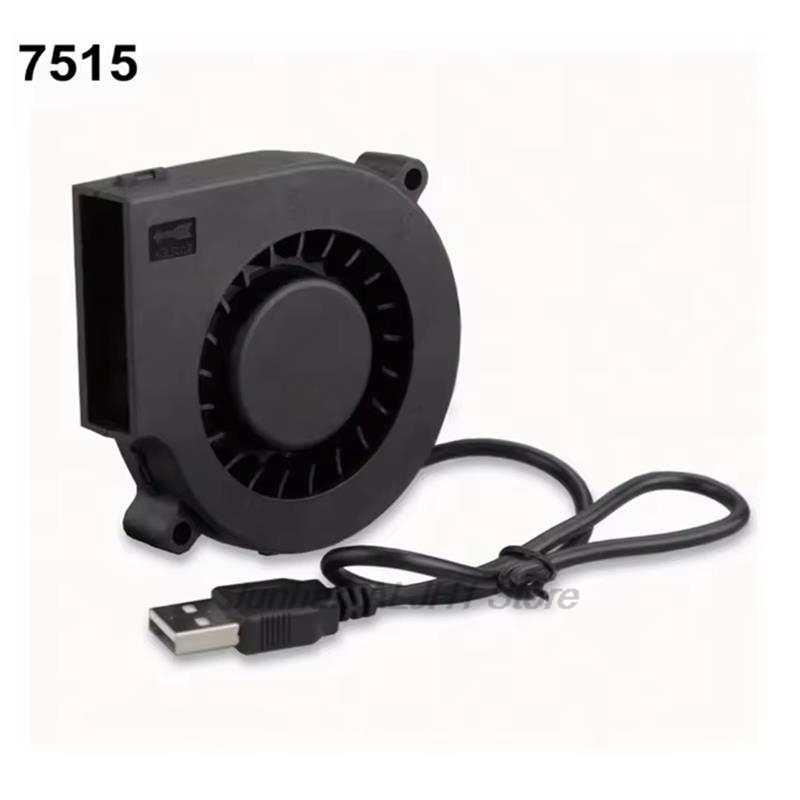 3D Printer Extruder - 1/2/5 ชิ้น 75 มม.พัดลม USB ระบายความร้อนเทอร์โบโบลเวอร์