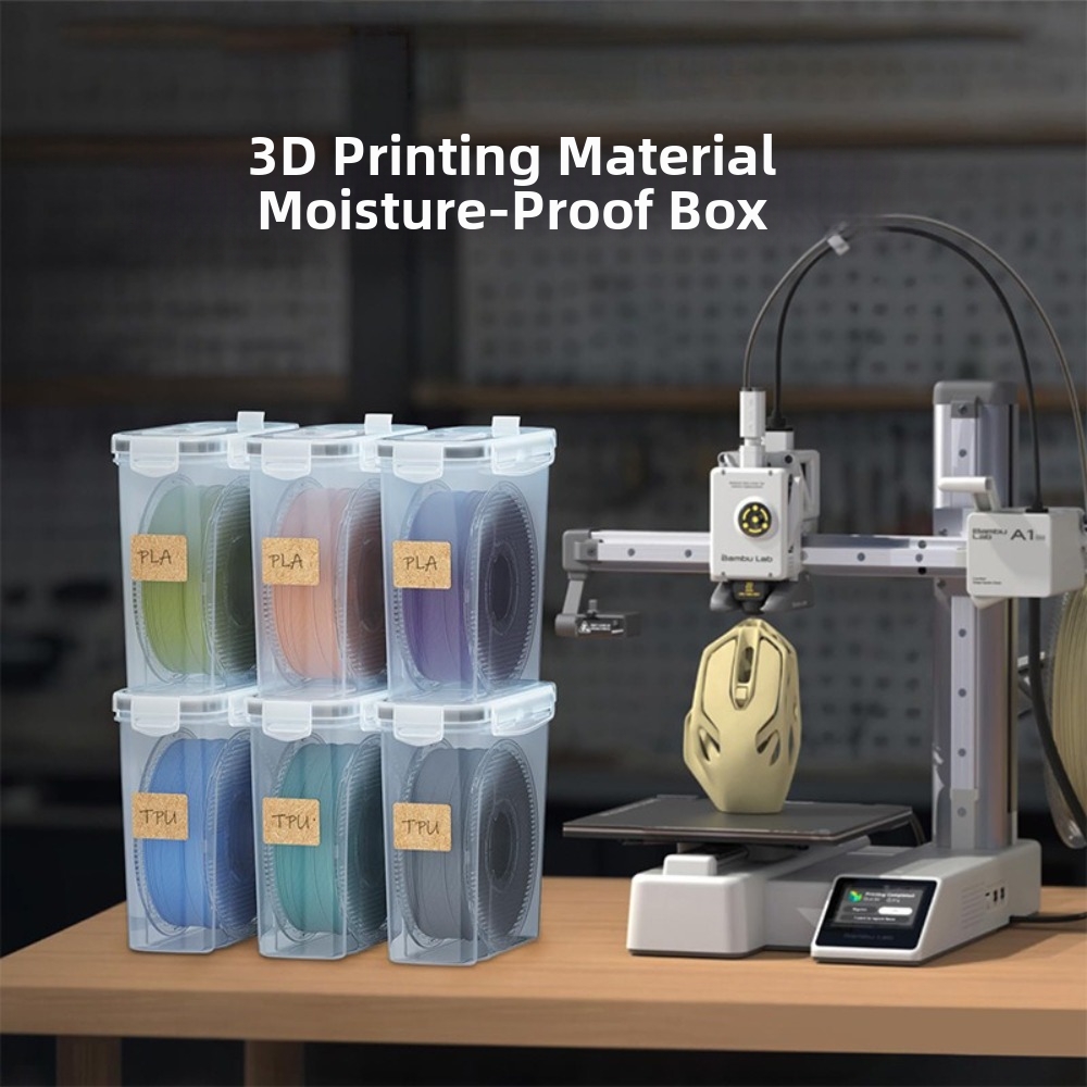 3D Printing For Medical - กล่องใส่เส้นใยพิมพ์ 3 มิติ แบบโปร่งใส ปิดสนิท ป้องกันความชื้น