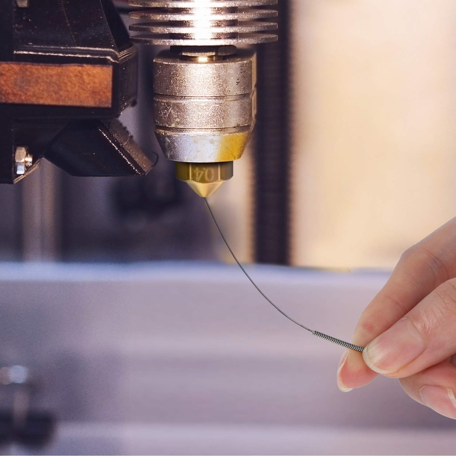 หัวฉีดทองเหลืองขนาด 0.4 มม. สำ - 3D Printer Nozzle Brass บทวิจารณ์และราคา