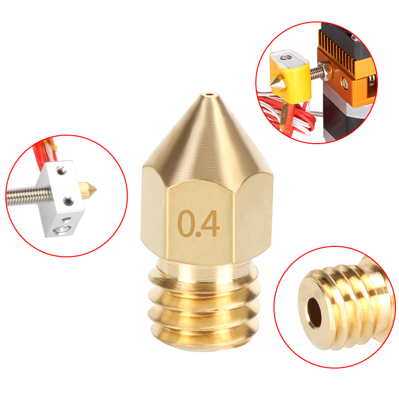 MK8 หัวฉีดทองเหลือง 0.2/0.3/0. - 3D Printer Nozzle Brass บทวิจารณ์และราคา