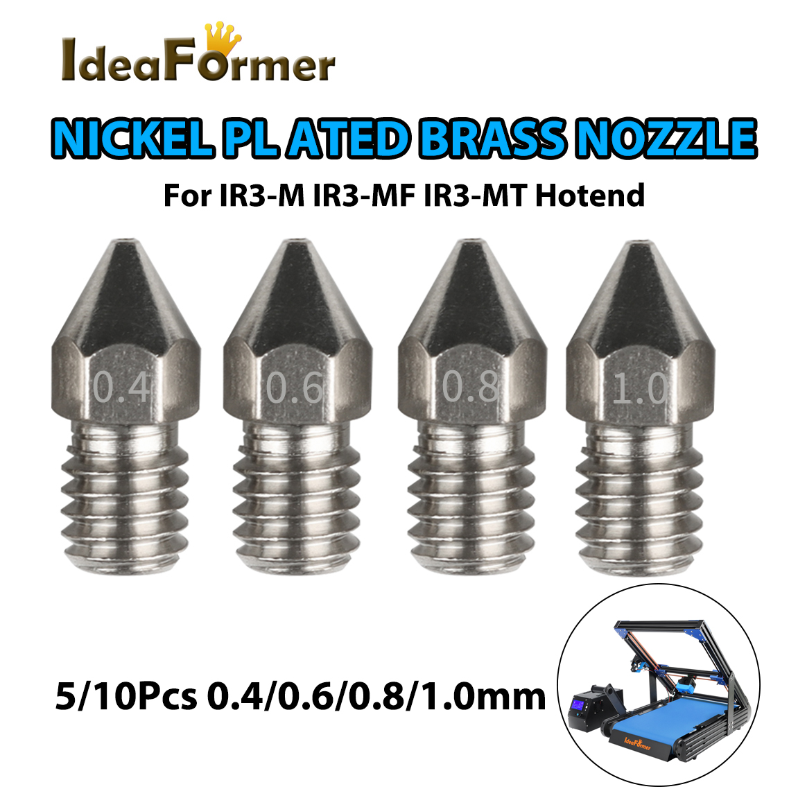 ไอเดียฟอร์เมอร์ 5/10 ชิ้น 0.4/ - 3D Printer Nozzle Brass บทวิจารณ์และราคา