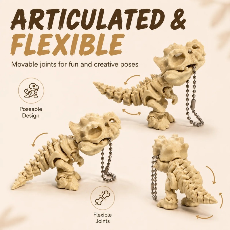 โมเดลโครงกระดูกไทแรนโนซอรัสเร็ - 3D Printing Joint บทวิจารณ์และราคา