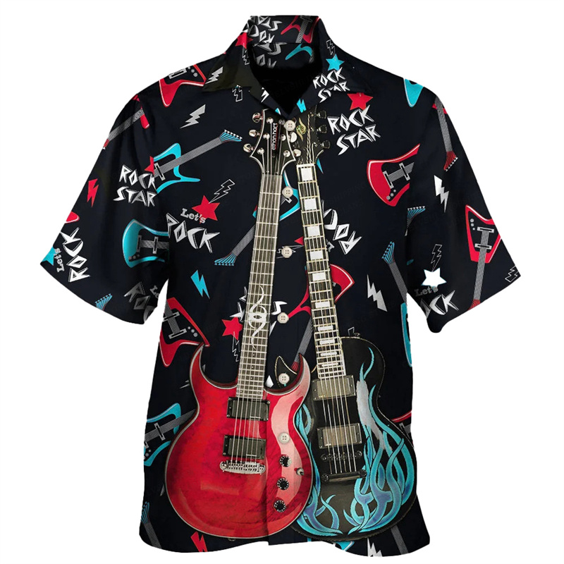เสื้อฮาวายกราฟิกสำหรับผู้ชาย,  - 3D Printing Guitar บทวิจารณ์และราคา