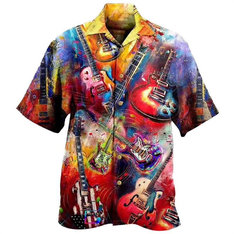 เสื้อฮาวายกราฟิกสำหรับผู้ชาย,  - 3D Printing Guitar บทวิจารณ์และราคา