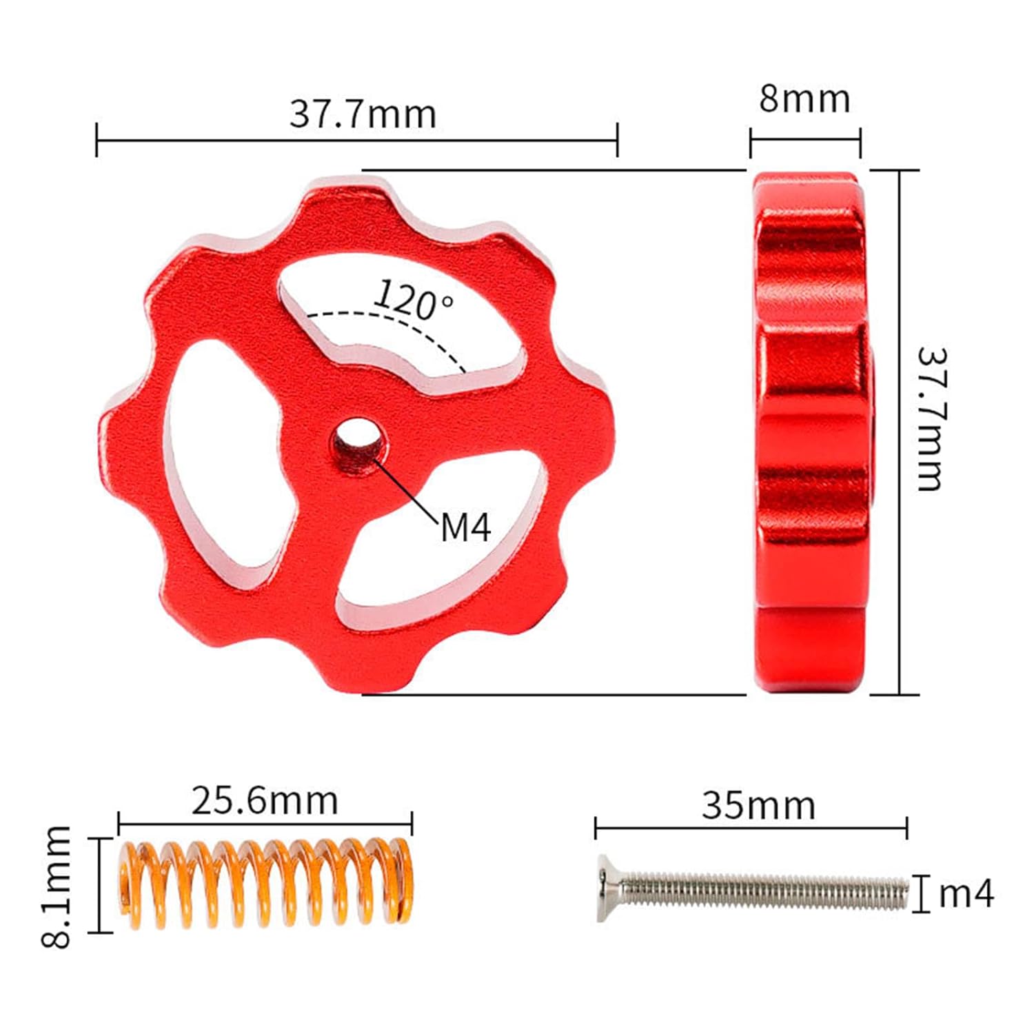 น็อตปรับระดับโลหะ Creality, ชุ - 3D Printer Bed Spring บทวิจารณ์และราคา