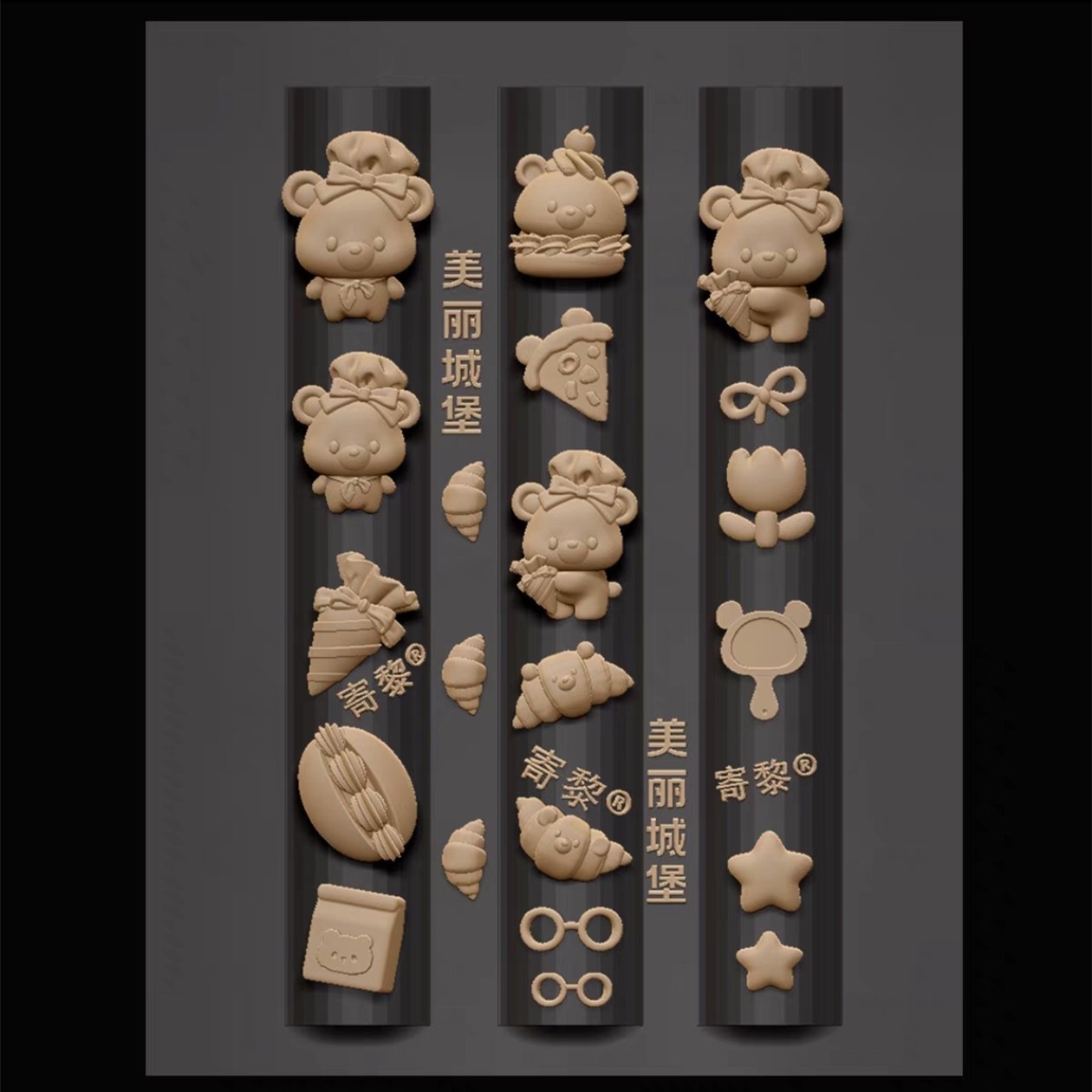 1 PC Punk กระต่ายหมี Spider Bo - 3D Printing Template บทวิจารณ์และราคา