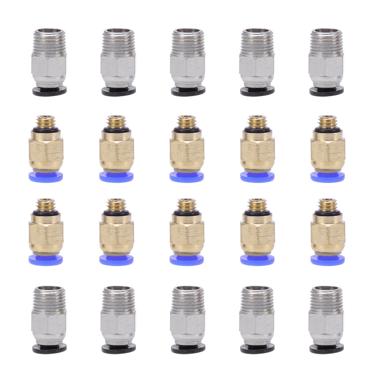 20 ชิ้น ข้อต่อแบบกดลม PC4 M10  - 3D Printer Extruder บทวิจารณ์และราคา