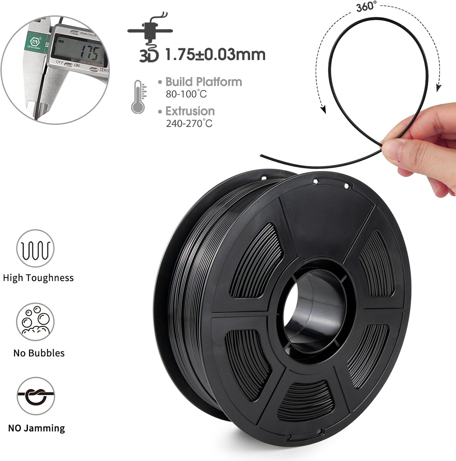 สำหรับชุดเส้นใย ASA สีดำ น้ำหน - Asa Filament Outdoor บทวิจารณ์และราคา