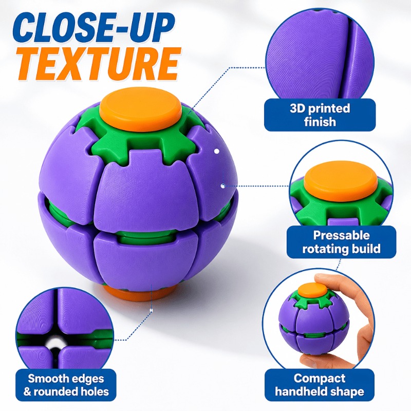 ลูกบอลฟิดเจ็ตสปินเนอร์พิมพ์ 3  - 3D Printing Jobs บทวิจารณ์และราคา