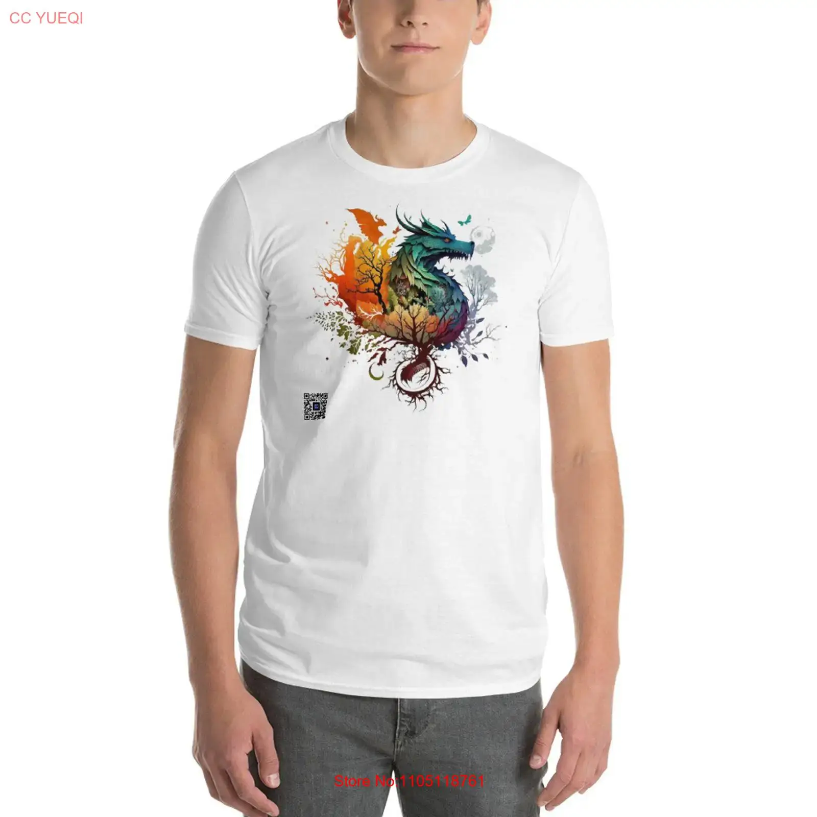 เสื้อยืดลายมังกร สแกนด้วยสมาร์ - 3D Printing Qr Code บทวิจารณ์และราคา